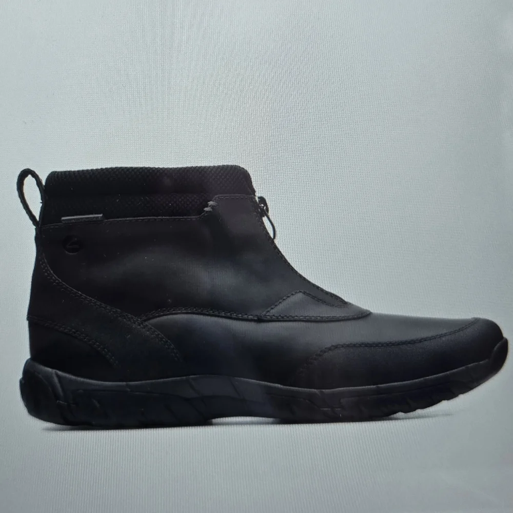 Clarke's men's grove zip Black Waterproof Ankle Boots Size 11